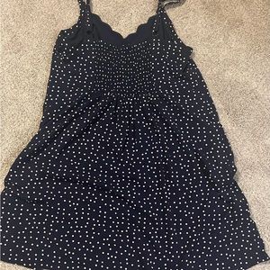 Polka dot midi dress with pockets